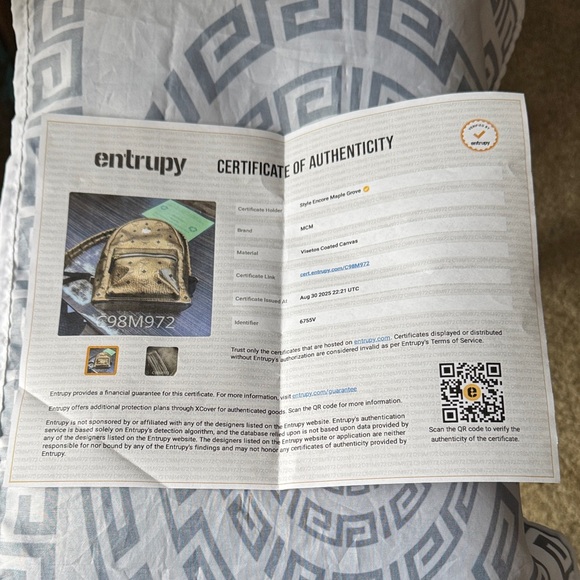 MCM Metallic Gold Backpack for Men - Picture 5 of 9